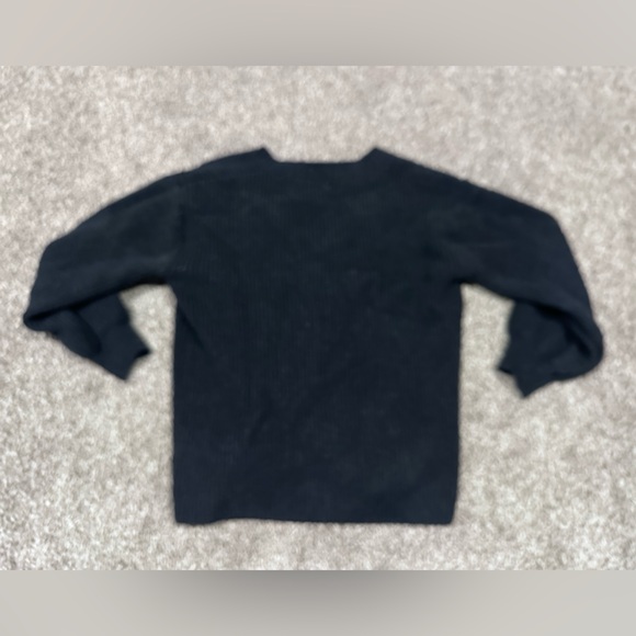 Edikted Black Ribbed Button Front Cardigan Size M - Picture 3 of 3